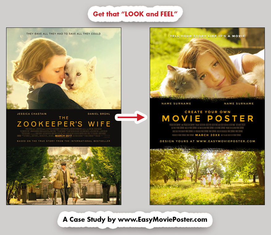 Easy Movie Poster - Look And Feel - The Zoopeeker's Wife - Case Study